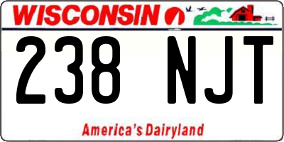 WI license plate 238NJT