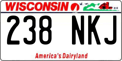 WI license plate 238NKJ
