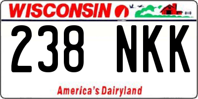 WI license plate 238NKK