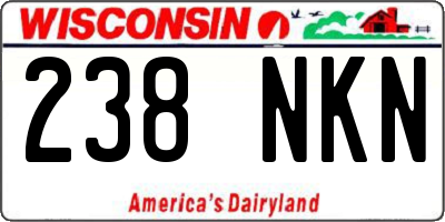 WI license plate 238NKN