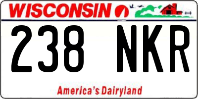 WI license plate 238NKR