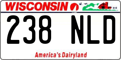 WI license plate 238NLD