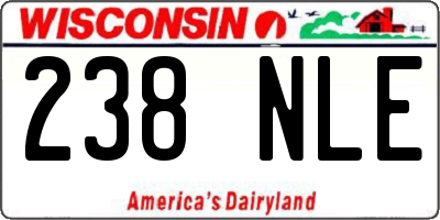 WI license plate 238NLE
