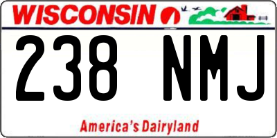 WI license plate 238NMJ