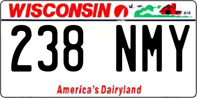 WI license plate 238NMY