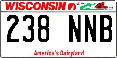 WI license plate 238NNB