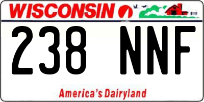 WI license plate 238NNF