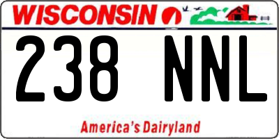 WI license plate 238NNL