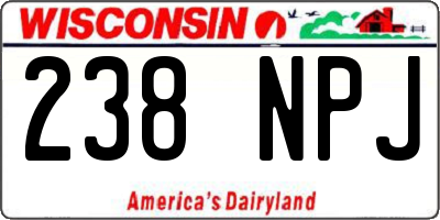 WI license plate 238NPJ
