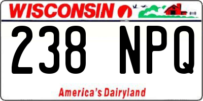 WI license plate 238NPQ