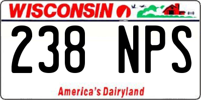 WI license plate 238NPS