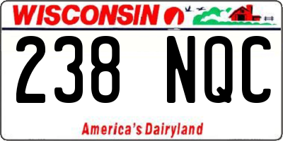 WI license plate 238NQC