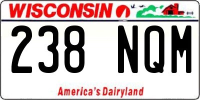 WI license plate 238NQM