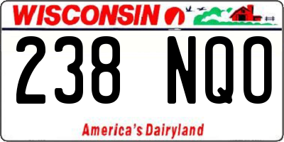 WI license plate 238NQO