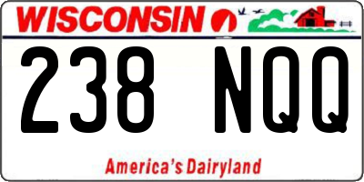 WI license plate 238NQQ