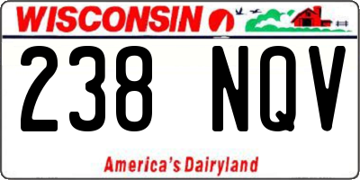 WI license plate 238NQV