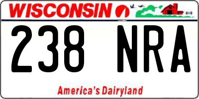 WI license plate 238NRA
