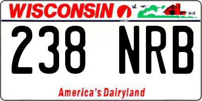 WI license plate 238NRB