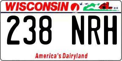 WI license plate 238NRH