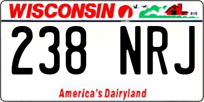 WI license plate 238NRJ