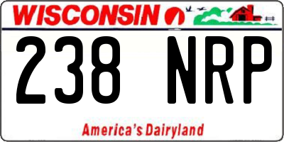 WI license plate 238NRP