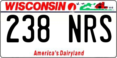 WI license plate 238NRS