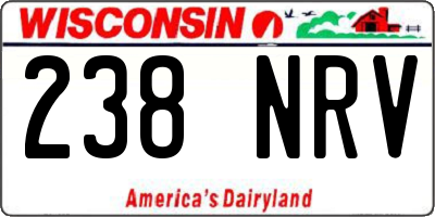 WI license plate 238NRV