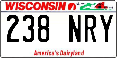 WI license plate 238NRY