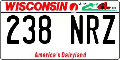 WI license plate 238NRZ