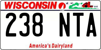 WI license plate 238NTA