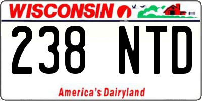 WI license plate 238NTD