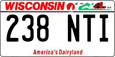WI license plate 238NTI