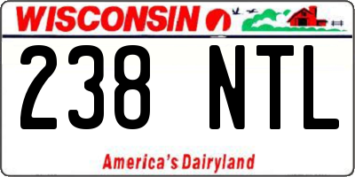 WI license plate 238NTL