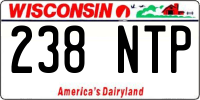 WI license plate 238NTP