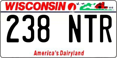 WI license plate 238NTR
