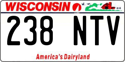 WI license plate 238NTV