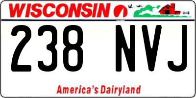 WI license plate 238NVJ