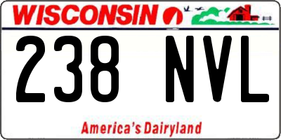 WI license plate 238NVL