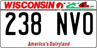 WI license plate 238NVO