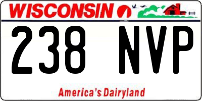 WI license plate 238NVP