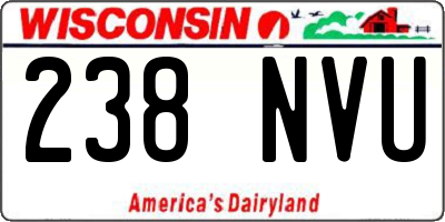 WI license plate 238NVU