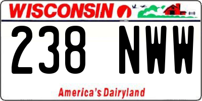 WI license plate 238NWW