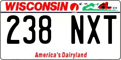 WI license plate 238NXT