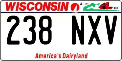 WI license plate 238NXV
