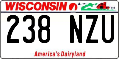 WI license plate 238NZU