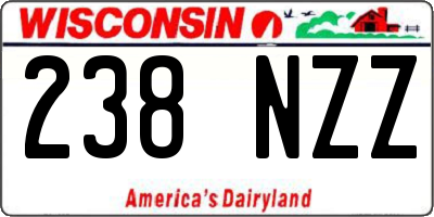 WI license plate 238NZZ