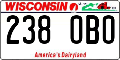 WI license plate 238OBO