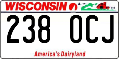 WI license plate 238OCJ