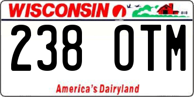 WI license plate 238OTM