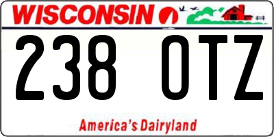 WI license plate 238OTZ
